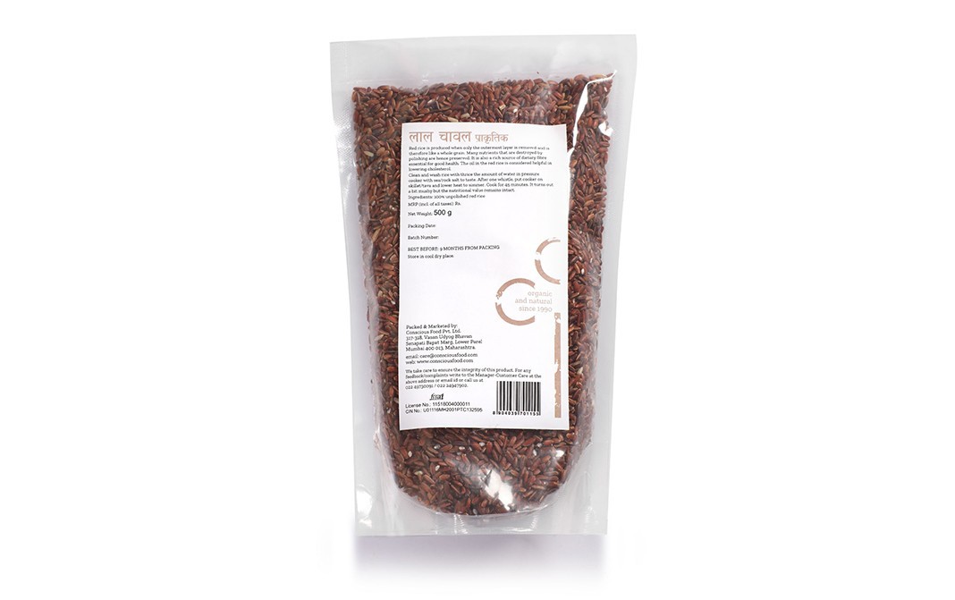 Conscious Food Red Rice Patni Natural   Pack  500 grams